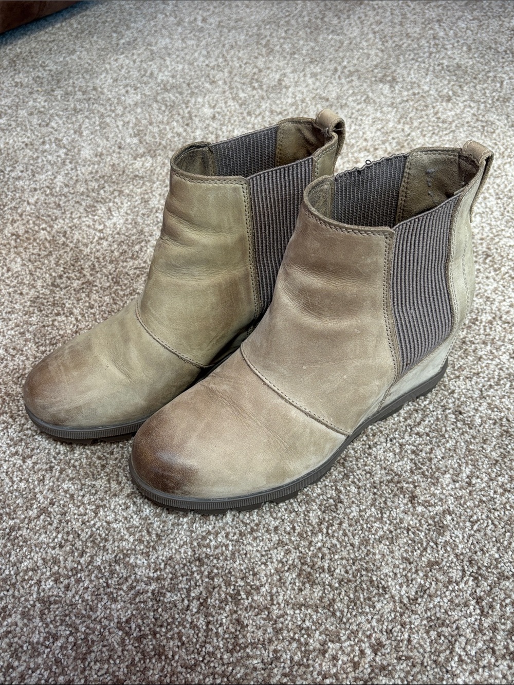 Sorel Women's Taupe Chelsea Ankle Boots
